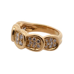 Bague en or jaune et diamants
