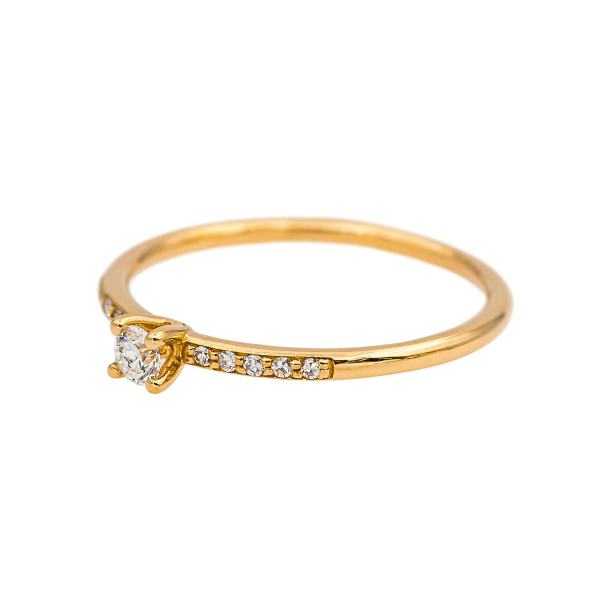 Bague Solitaire Or jaune Diamant