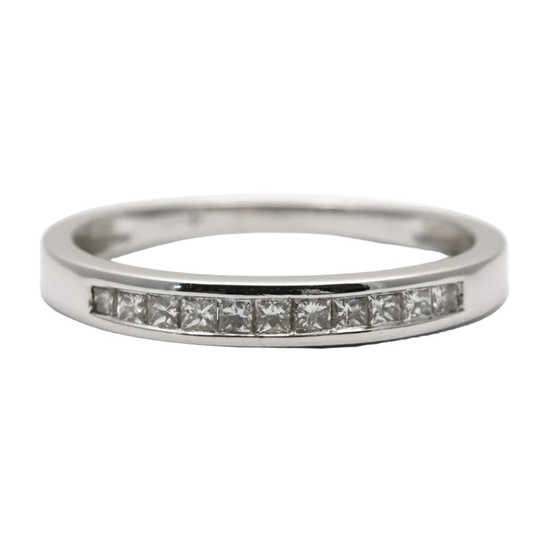 Bague Alliance en or blanc et diamants