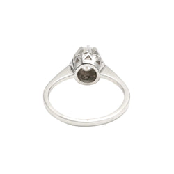 Bague Solitaire en or blanc et zirconium