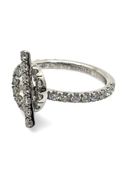 Bague Pavée HERMÈS Finesse en or blanc et diamants