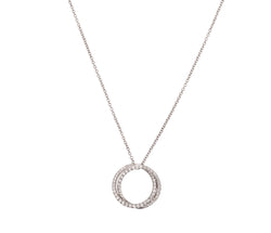 Collier Pendentif en or blanc et diamants