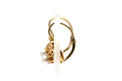 Boucles d'oreilles Dormeuses en or jaune et perles