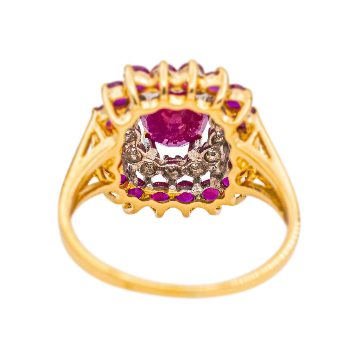 Bague  Pompadour  Or jaune  Rubis