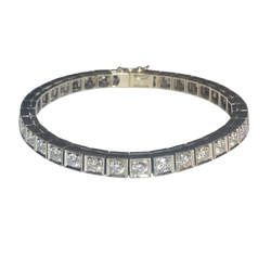 Bracelet Ligne en or blanc et diamants
