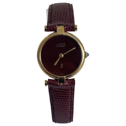 Montre CARTIER Vendôme en vermeil et cuir