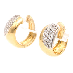 Boucles d'oreilles Créoles en or jaune et diamants