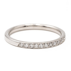 Bague Demi alliance Or blanc Diamant