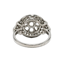 Bague Entourage en platine et diamants