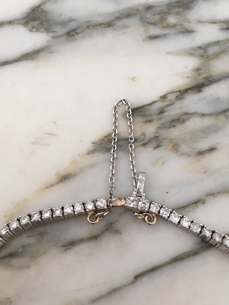 Bracelet Ligne en platine et diamants