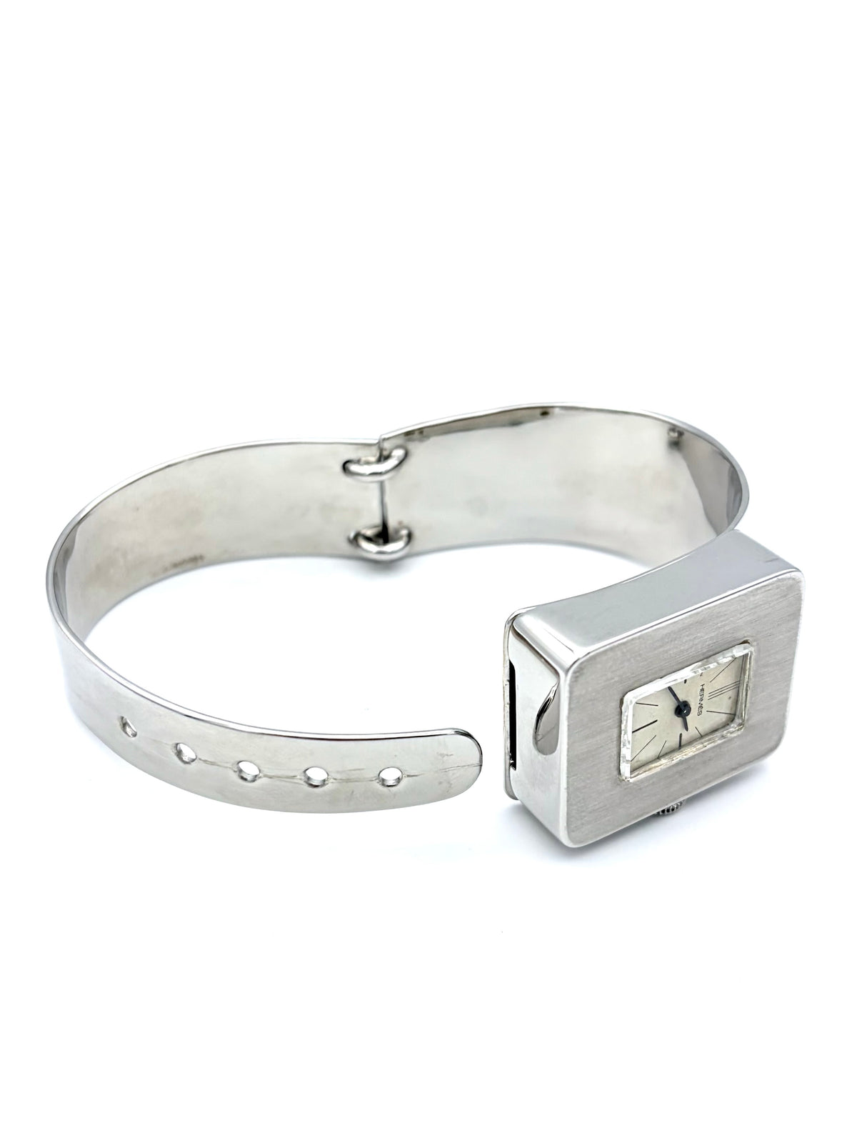 Montre HERMES  vintage en argent vers 1970