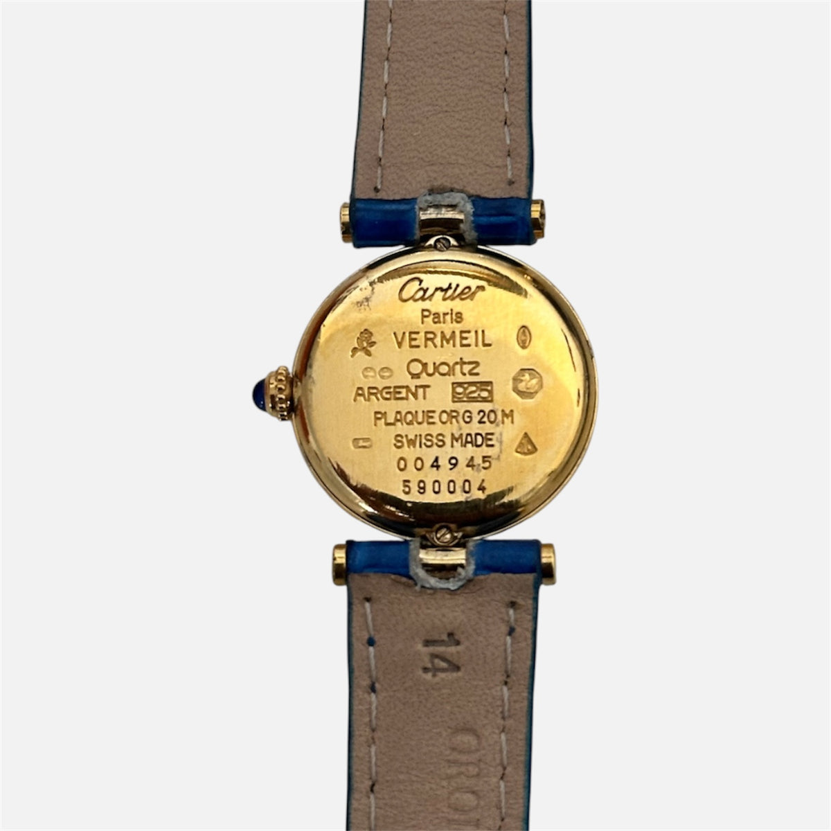 Montre CARTIER "Must Ronde" en vermeil et cuir