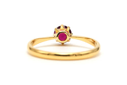 Bague Solitaire en or jaune et grenat