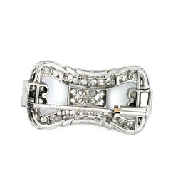 Broche Épingle en or blanc et diamants