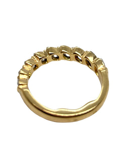 Bague Alliance en or jaune et diamants