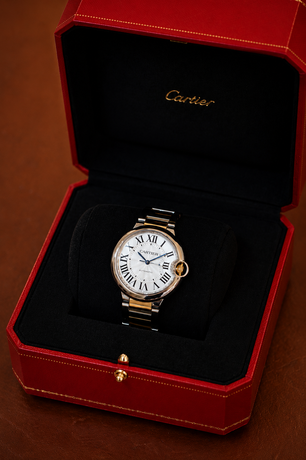 Montre CARTIER Ballon Bleu en or jaune et acier