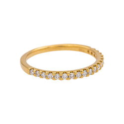 Bague  Demi-alliance  Or jaune Diamant