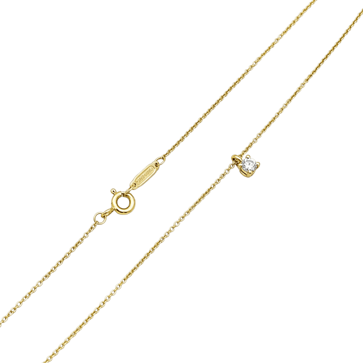 Collier Pendentif TIFFANY & CO Tiffany Solitaire en or rose et diamant