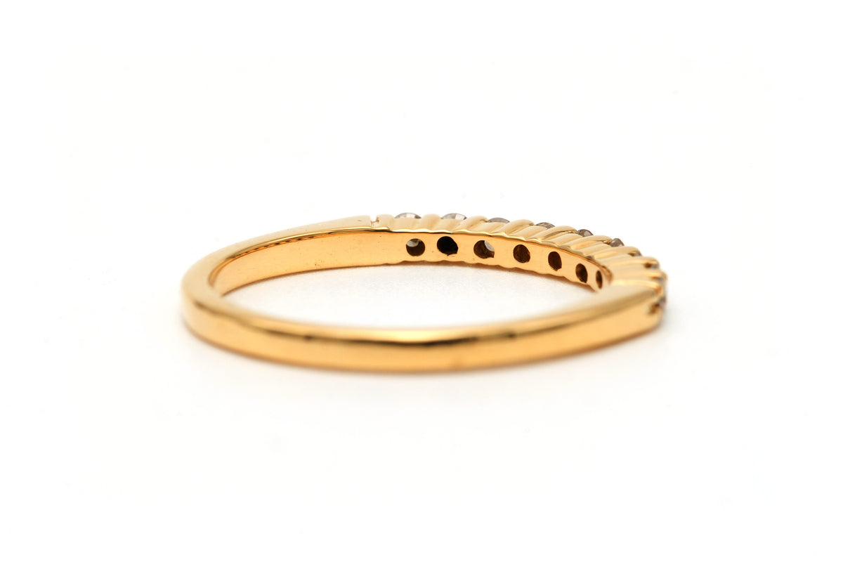 Bague Alliance en or jaune et diamants