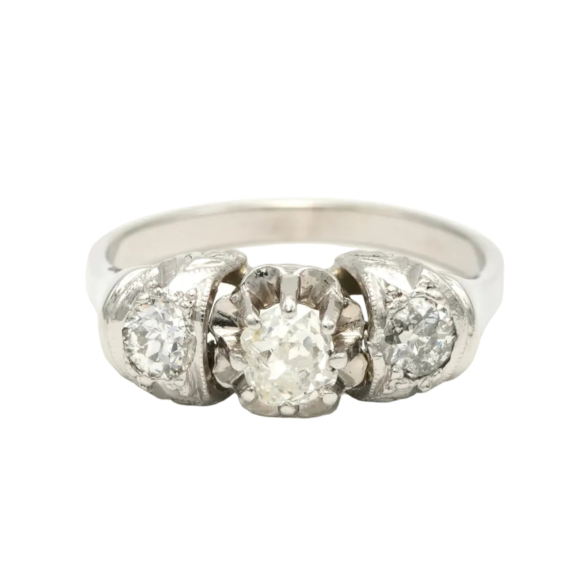 Bague Trilogie en or blanc et diamants
