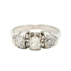 Bague Trilogie en or blanc et diamants