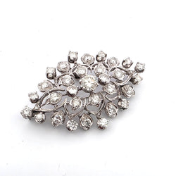Broche Épingle en or blanc et diamants