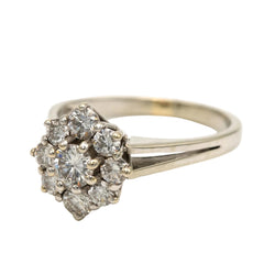 Bague Entourage en or blanc et diamants