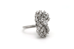 Bague en or blanc et diamants