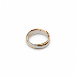 Bague Alliance en or blanc, or jaune et or rose
