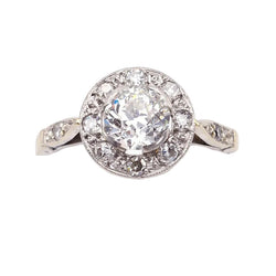 Bague Entourage en or blanc et diamants