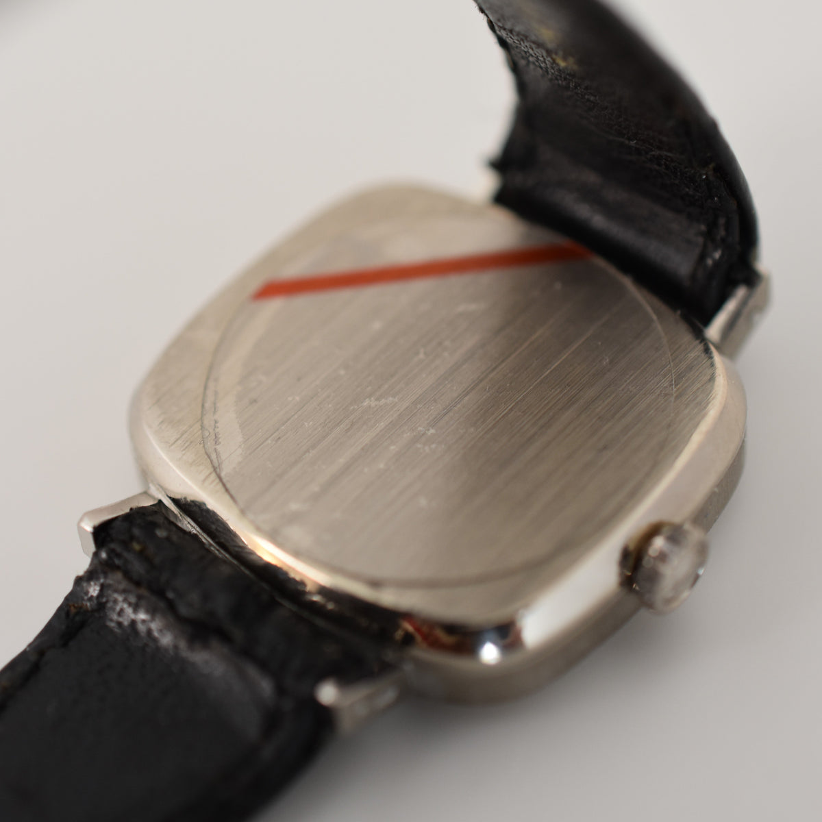Montre ROLEX "Cellini Zephir" en or blanc, cuir et saphir