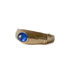 Bague Jonc en or jaune et saphir