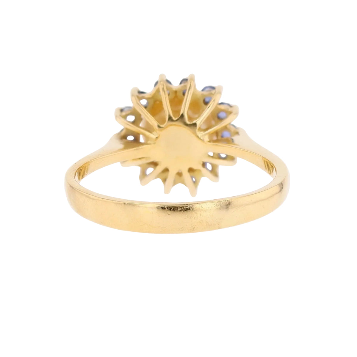 Bague Entourage en or jaune, perle et saphirs