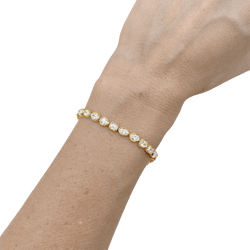 Bracelet Ligne en or jaune et diamants