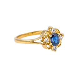 Bague Or jaune Saphir