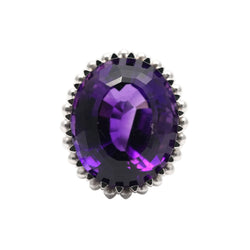 Bague Cocktail en or blanc et améthyste