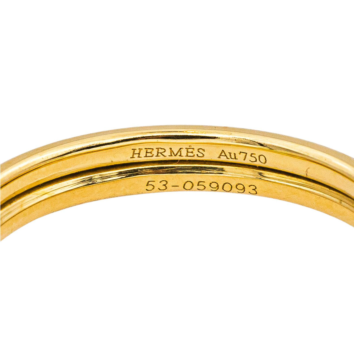 Bague Alliance HERMÈS en or jaune