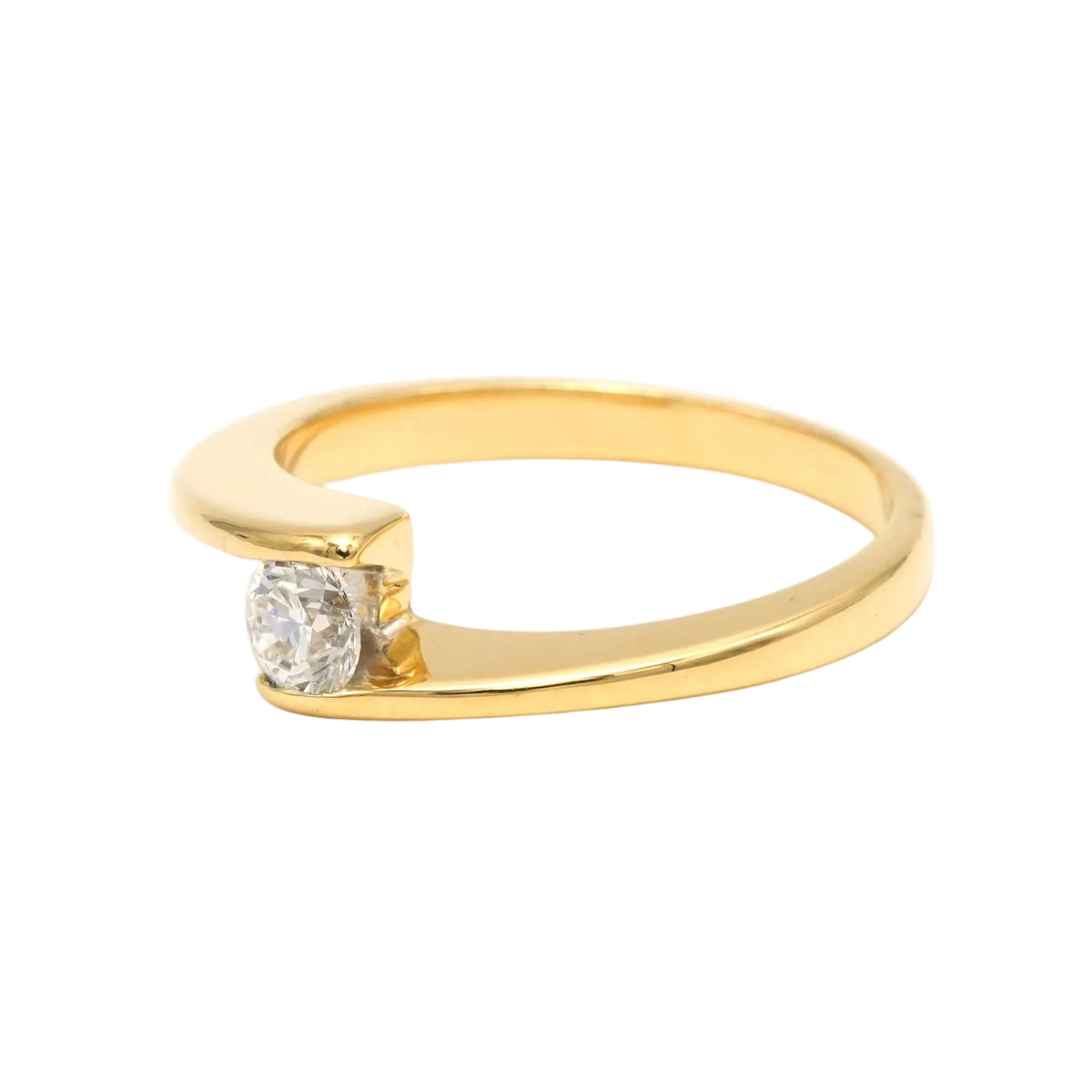 Bague Solitaire en or jaune et diamant
