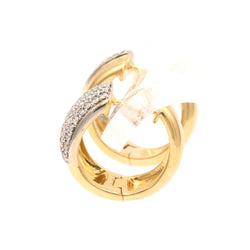 Boucles d'oreilles Créoles en or jaune et diamants