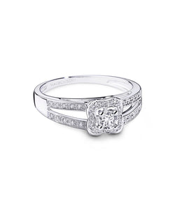 Bague Solitaire MAUBOUSSIN en or blanc et diamants