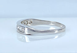 Bague Alliance en or blanc  et Diamants