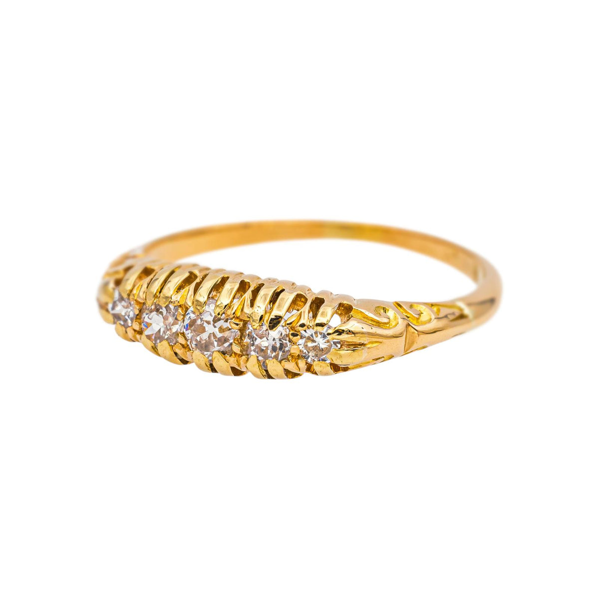 Bague Jaretière  Or jaune Diamant