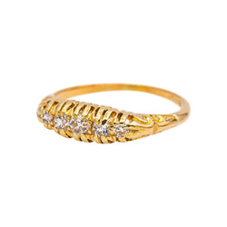 Bague Jaretière  Or jaune Diamant