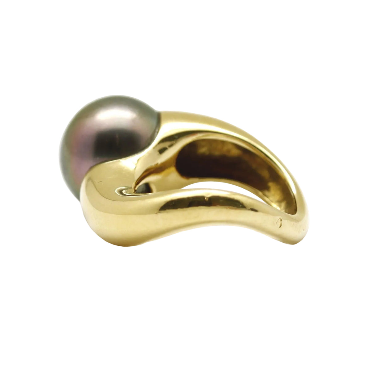 Bague Solitaire en or jaune et perle