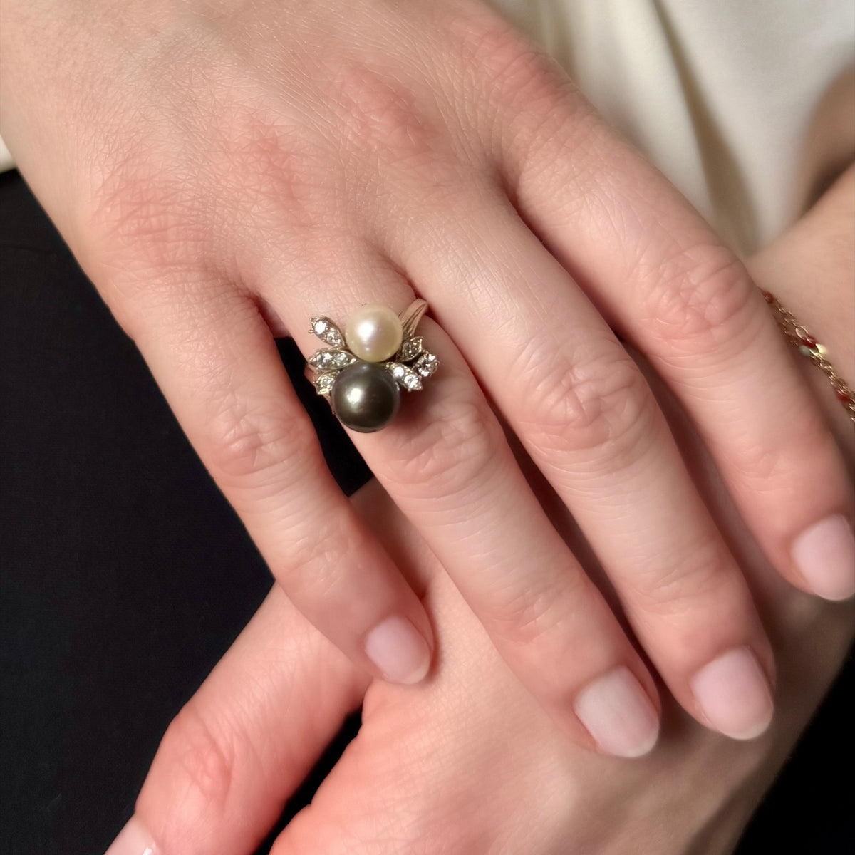 Bague bouquet de perles