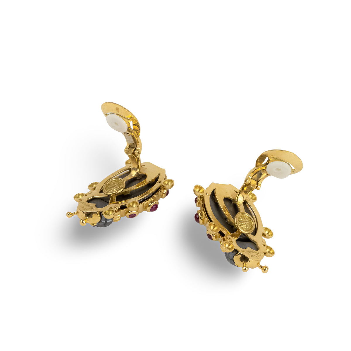 Parure Eva SEGOURA en or jaune, hématite et diamants