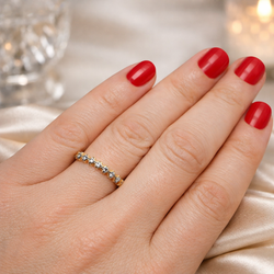 Bague Alliance en or jaune et diamants