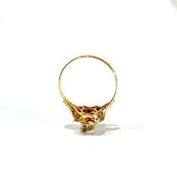 Bague en or rose et diamants