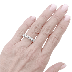Bague Alliance en or blanc et diamants