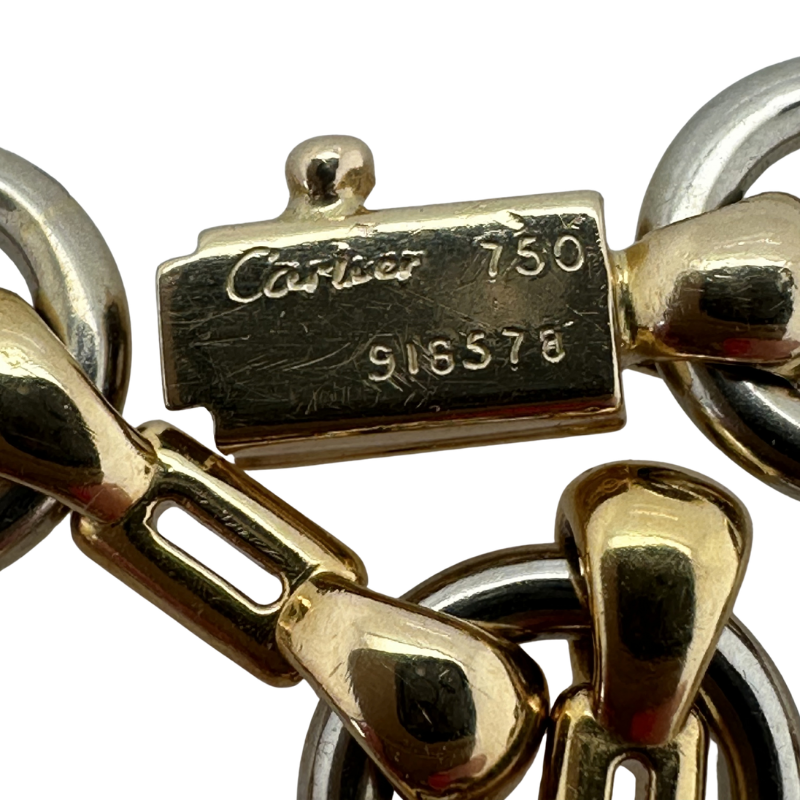 Bracelet Maille CARTIER Nouveau JCC en or jaune et or blanc
